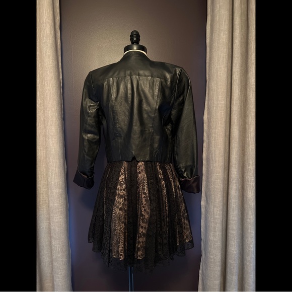 Urban Code Black Leather Jacket - Picture 3 of 7